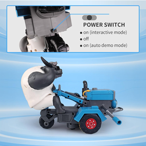اسباب بازی ماشین چمن زن آبی و گاو باغبان MR.Cow Funny Tractor toy_اسباب بازی